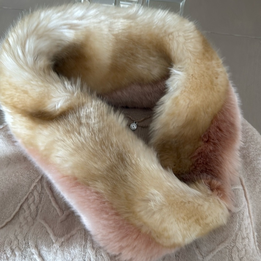 Beautiful faux fur infinity scarf